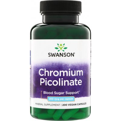 Swanson Chromium Picolinate 200mcg 200 kapslí – Hledejceny.cz