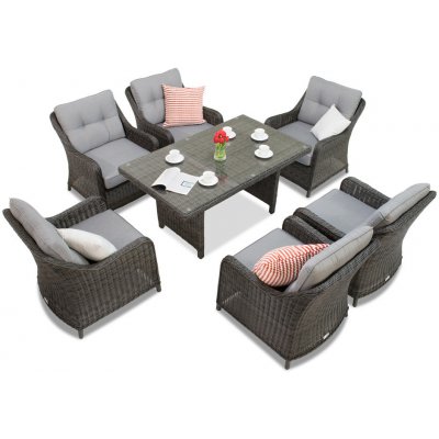 Garden Point Zahradní nábytek z ratanu Toledo Premium anthracit GAP132-FIE – Hledejceny.cz