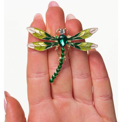 Camerazar Brož vážka s kubickou zirkonií v retro stylu FE4873 – Hledejceny.cz