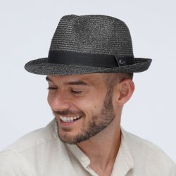 Göttmann Slaměný letní klobouk s textilním páskem HA antracitový