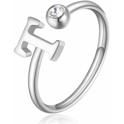 S`Agapõ Stylový ocelový prsten T s krystalem Click SCK190 – Zboží Mobilmania