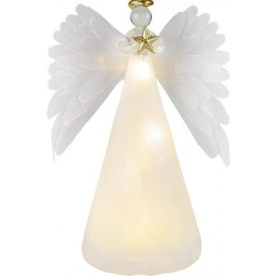 Maják Anděl 16cm bílý+led – Hledejceny.cz