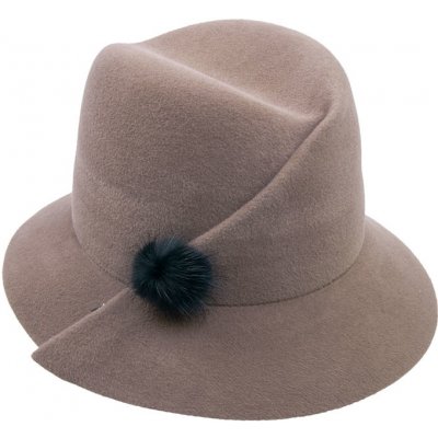 Cloche Flor Pompon béžová P9470 53387/17AA – Zboží Dáma