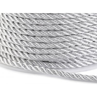 Kroucená šňůra s LUREXEM pr.3mm/5m Barva: Stříbrná – Zboží Dáma