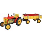 Kovap Traktor Zetor s valníkem červený kovové disky – Zboží Dáma