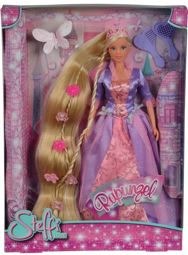 Panenka Steffi Simba Rapunzel růžovo-fialová
