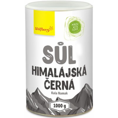 Wolfberry himalájská sůl černá Kala Namak 1 kg dóza