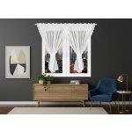 Dekorační krátká záclona s volánky a řasící páskou HONEY MOON bílá 400x155 cm MyBestHome – Hledejceny.cz