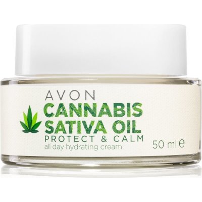 Avon Cannabis Sativa Oil hydratační krém s konopným olejem 50 ml