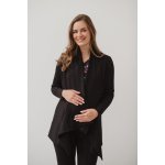 Těhotenský zavinovací kardigan Black – Zboží Dáma