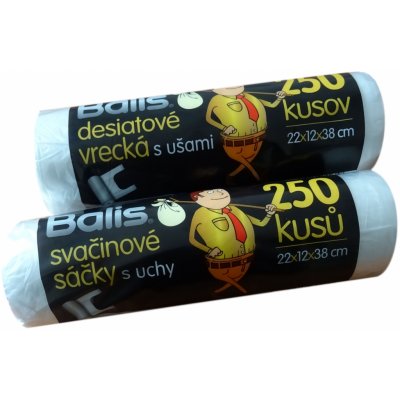 Balis Mikrotenové svačinové sáčky s uchy 22x12x47cm 200ks – Zboží Dáma