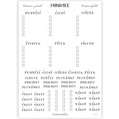 Samolepky MINIMEE - Týden – Zboží Živě