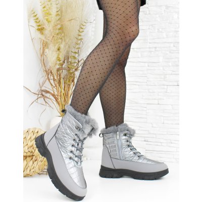 Cathay moda dámské šedé sněhule 3552-3D.G – Zboží Dáma