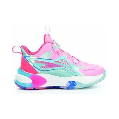 Progress Junior Basketball dětské sportovní boty s kolečkem SLL lehké a prodyšné růžová/tyrkys – Zboží Dáma