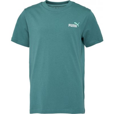 Puma ESSENTIALS 2 COLOR SMALL NO.1 LOGO TEE B Zelená Bílá – Zboží Mobilmania