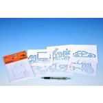 Papírové šablony MAGIC sada E Pozemní doprava – Zboží Dáma