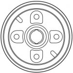 Brzdový buben TRW DB4251 - DAIHATSU MOVE, CUORE IV