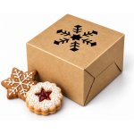 Cake star Vánoční krabička - vločka 10 x 10 x 6,3 cm – Hledejceny.cz