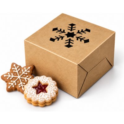 Cake star Vánoční krabička - vločka 10 x 10 x 6,3 cm – Hledejceny.cz