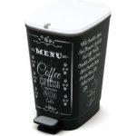 Chic Plastový odpadkový koš 60 l Coffee menu – Zbozi.Blesk.cz