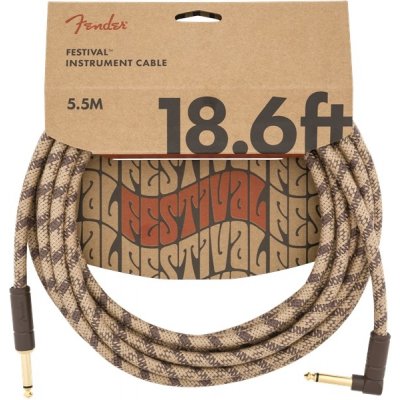 Fender Festival Series 18.6' Angled Cable Pure Hemp Brown Stripe – Zboží Mobilmania