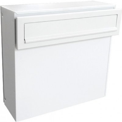 Poštovní schránka A-050 s vhozem do plotu a branky - RAL 9016 MAT. - BÍLÁ – Sleviste.cz