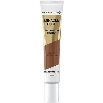 Max Factor Miracle Pure rozjasňující krémový bronzer 002 Medium-To-Deep 15 ml – Zboží Mobilmania