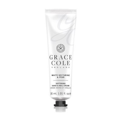 Grace Cole White Nectarine & Pear zjemňující krém na ruce a nehty 30 ml – Zboží Mobilmania