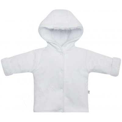 Baby Service kabátek s kapucí wellsoft bílá kolečka – Zboží Mobilmania