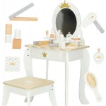 Tomido Dětský dřevěný toaletní stolek s doplňky bílý – Zbozi.Blesk.cz