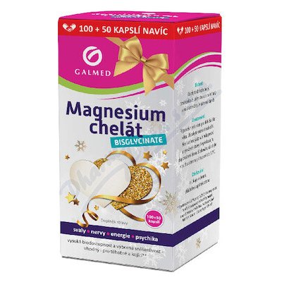 Galmed Magnesium chelát bisglycinate 100+50 kapslí – Hledejceny.cz
