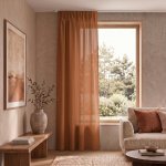 MyBestHome GOLD Dekorační závěs RAMONA cihlový s řasící páskou 140x270 cm – Hledejceny.cz