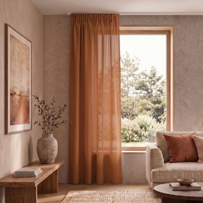 MyBestHome GOLD Dekorační závěs RAMONA cihlový s řasící páskou 140x270 cm – Hledejceny.cz