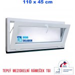 ERKADO Plastové okno 110x45 cm bílé sklopné – Zboží Mobilmania