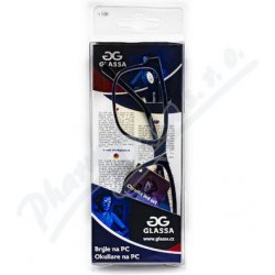GLASSA Blue Light Blocking Glasses PCG 02, dioptrie: +1.00 modrá