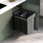 In-Design Odpadkový koš UNION K40 s integrovaným výsuvem - 25 + 25 L - antracit – Hledejceny.cz