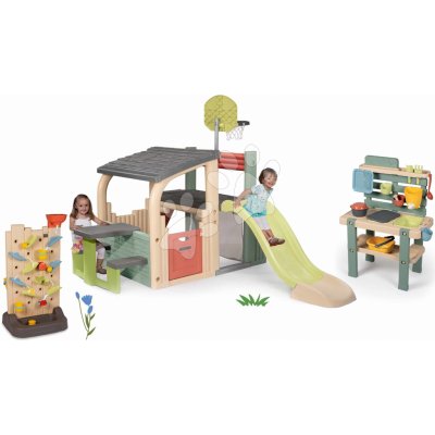 Smoby Set hrací centrum Multisport Fun Center se skluzavkou stříkající vodní chobotnice a houpačka – Zboží Dáma