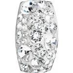 Evolution Group CZ Stříbrný přívěsek s krystaly Swarovski bílý obdélník 34194.1 – Zbozi.Blesk.cz