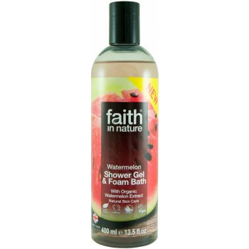 Faith in Nature přírodní sprchový gel a pěna Vodní meloun 400 ml