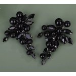 B-TOP Sada 2 ks spon/ klipů do vlasů s barevnými krystaly a perlami Druh barvy: Červená – Zboží Dáma