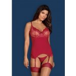 Obsessive Rosalyne corset, červená – Zboží Dáma