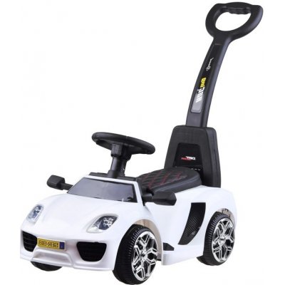Mamido elektrické autíčko s vodící tyčí 3v1 bílé – Zboží Mobilmania