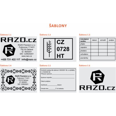 RAZO Štoček do razítka 68 x 47 mm (H-6108; 5480; H-6008; 5208) – Zboží Živě