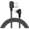 usb kabel Mcdodo CA-4674 Úhlový USB-Lightning, LED, 0,5m, černý