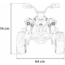 mamido Dětská elektrická čtyřkolka Can-Am 2x200W bílá