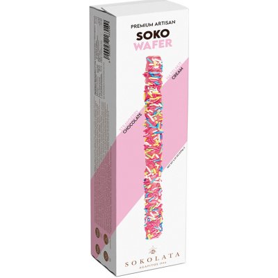 Sokolata Agapitos Ručně vyrobené čokoládové trubičky s bílou čokoládou s jahodami plněné lískooříškovým krémem 155 g – Zboží Dáma