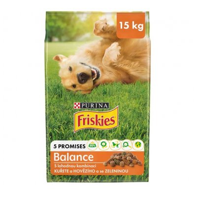Friskies Adult Dog Balance s kuřecím a zeleninou 15 kg – Hledejceny.cz