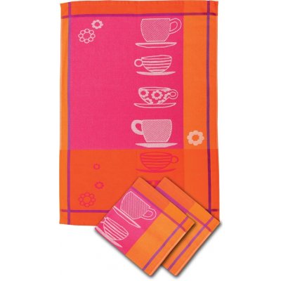 Sleep-well žakárové utěrky extra savé 50 x 70 cm ŠÁLKY ČERVENÉ 3 ks – Hledejceny.cz