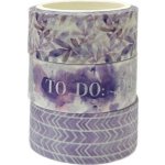 Creative Craft Group Samolepicí sada fialová se vzory 3 ks – Zboží Dáma