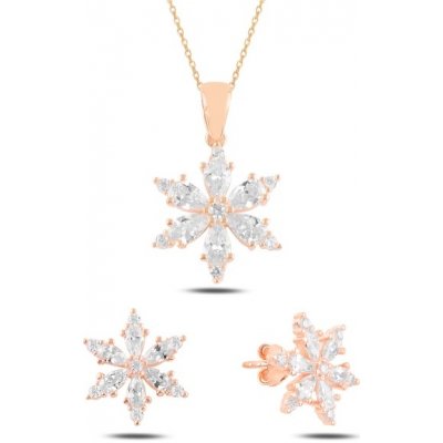 Olivie stříbrná sada VLOČKA ROSE 5229 – Zboží Dáma